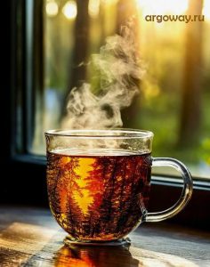 Чашка чая с горячим паром