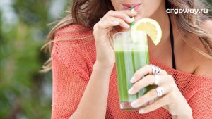 Зеленый сок растений 